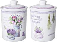 🍵 xiteliy ceramic canister set: stylish tea, coffee, and sugar storage pots with ceramic lids – set of 2 (purple, tl-xyc-j) логотип