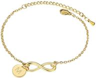 infinity bracelet initials bridesmaid jewelry logo