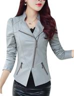 tanming classic asymmetrical leather x small women's clothing: timeless style for petite fashionistas logo