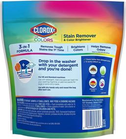 img 2 attached to 🌈 Clorox 2 for Colors - Stain Remover and Color Brightener Packs, 20 Count (Improved Packaging Design)