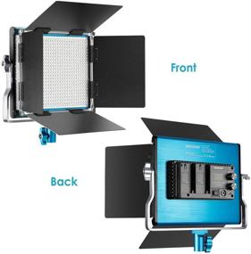 img 1 attached to 📸 Neewer Metal Bi-Color LED Video Light for Studio, YouTube, Product Photography, Video Shooting, Durable Metal Frame, Dimmable 660 Beads, with U Bracket and Barndoor, 3200-5600K, High CRI 96+ (Blue)