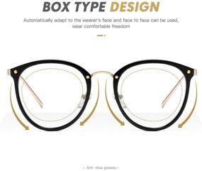 img 1 attached to 👓 HILBALM Blue Light Blocking Glasses 2 Pack: Fashionable Computer Eyeglasses for Women and Men - Leopard Print & Black Frames with Anti-Blue Light Lenses