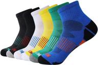 🧦 bioaum men's athletic socks size 10-13 - pack of 6 cotton quarter socks for running, workout, work logo