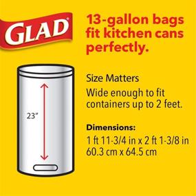 img 2 attached to 🗑️ Glad ForceFlex Tall Kitchen Quick-Tie Trash Bags (Unscented) - 13 Gal, 72 Ct | Buy Now!