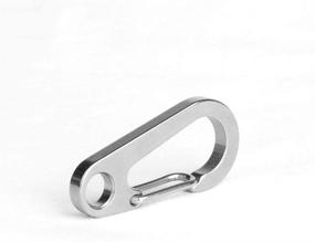 img 2 attached to 🔑 Silver Titanium Keychain Quickdraw Carabiners