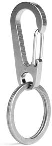 img 4 attached to 🔑 Silver Titanium Keychain Quickdraw Carabiners