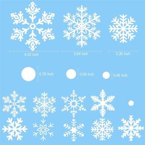 img 2 attached to 329PCS Christmas Snowflake Window Clings Decals Stickers for Winter Frozen New Year Party Supplies Decorations (9 Sheets)