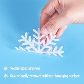 img 1 attached to 329PCS Christmas Snowflake Window Clings Decals Stickers for Winter Frozen New Year Party Supplies Decorations (9 Sheets)