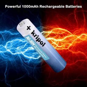 img 3 attached to 🔋 КРИПОЛ 12-пакет аккумуляторов AAA NIMH - 1000mAh 1.2V заменительная батарея для беспроводного телефона Panasonic с 1500 циклами зарядки.