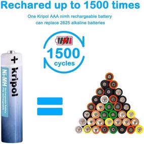 img 2 attached to 🔋 KRIPOL 12 Pack AAA NIMH Rechargeable Batteries - 1000mAh 1.2V Replacement Battery for Panasonic Cordless Phone with 1500 Cycle Charge