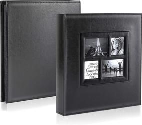 img 3 attached to 📷 Ywlake Photo Album 4x6: Extra Large Capacity Family Wedding Picture Albums with 500 Pockets- Holds 500 Horizontal and Vertical Photos, Color: Black