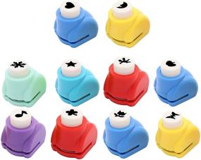 img 4 attached to ✂️ 10-Piece Punch Craft Set | Hole Punch Shapes for Scrapbooking | Crafting Supplies for Paper Shapes