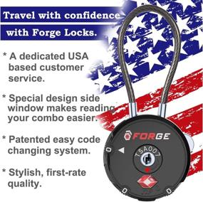 img 2 attached to Forge Approved Accessories Combination Body Cable Travel Accessories for Luggage Locks