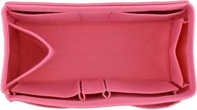 img 2 attached to 👜 Felt Organizer Insert for Purse, Handbag, and Tote - Multi Pocket Storage Liner & Shaper