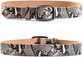 img 3 attached to 🐍 42-Inch Snakeskin Leather Belt with Distressed Finish