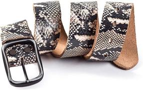 img 2 attached to 🐍 42-Inch Snakeskin Leather Belt with Distressed Finish