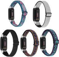 регулируемые эластичные ремешки mtozon для fitbit luxe - заменяемые нейлоновые петли на запястье, ультра-мягкие и дружественные к коже, подходящие для женщин и мужчин. логотип