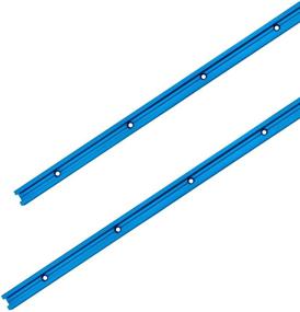 img 4 attached to 📏 36-inch POWERTEC 71119 Double-Cut Profile Universal T-Track with Pre-drilled Mounting Holes (2-Pack)