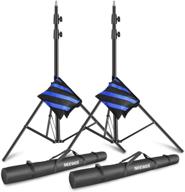 📸 neewer 10 feet/3 meters light stands - heavy duty, spring cushioned, all metal locking collars - set of 2 with carry bags and sandbags - ideal for photo video photography, htc vive, and more logo