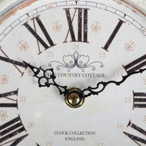 img 1 attached to ⏰ Lily's Home Antique Inspired Mantle Clock with Large Roman Numerals - Perfect for Victorian or Antique Décor, Battery Powered Quartz Movement, White