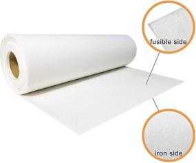 img 2 attached to HimaPro Fusible Iron-on Tearaway Embroidery Stabilizer Backing: 🧵 12 inch x 25 Yard Roll - Professional Sewing Accessory