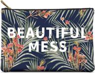large zippered pouch by studio oh! - beautiful mess - 10&#34 logo
