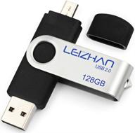 💾 leizhan 128 гб микро usb флеш-накопитель: палка памяти otg для android телефонов и планшетов - черный логотип