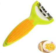 🌽 keepingcoox corn zipper - ergonomic kitchen tool for removing corn kernels, lovely shape corn planer cutter cob peeler stripper, premium 420 stainless steel with non-slip pp+tpr handle logo