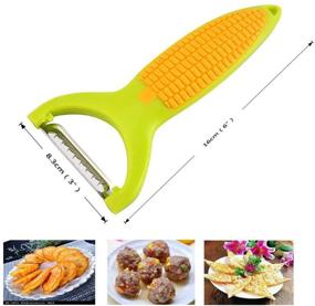 img 3 attached to 🌽 KeepingcooX Corn Zipper - Ergonomic Kitchen Tool for Removing Corn Kernels, Lovely Shape Corn Planer Cutter Cob Peeler Stripper, Premium 420 Stainless Steel with Non-Slip PP+TPR Handle