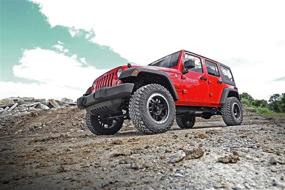 img 2 attached to 🚙 Rough Country 2.5" Lift Kit for 2007-2018 Jeep Wrangler JK - Enhance Suspension with the 656 Suspension System