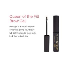 img 3 attached to 🐇 Cruelty-Free Eyebrow Tint Gel and Brow Filler: Elizabeth Mott Queen of the Fill Tinted Gel Makeup - Dark Medium Brown, 4g