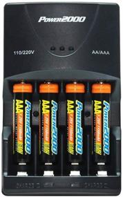 img 1 attached to 🔋 Power2000 XP350 - High-Durability AAA NiMH Batteries & 110/220V Rapid Charger Combo: Rechargeable Power on the Go