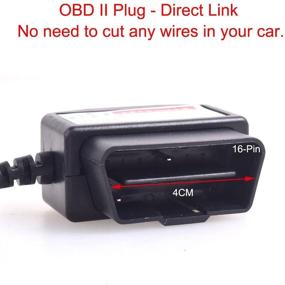 img 2 attached to 🔌 EKYLIN OBDII Charging Cable: Micro USB Power Adapter for Dash Cam Car DVR GPS - 3M/11.5FT Wire, 12-24V