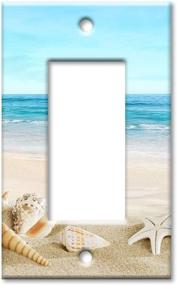 img 4 attached to 🐚 Art Plates 1-Gang Rocker (Decora) OVERSIZE Switch Plate - Seashells on the Beach: Elegant Wall Décor for a Coastal Vibe
