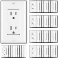 🔌 50 pack of bestten 15a decorator wall receptacle outlets - ul listed, white, 15a/125v/1875w logo