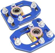 enhance front suspension alignment with dna motoring cbk-plt-fm79-bl front camber/caster plates blue for 79-89 ford mustangs logo