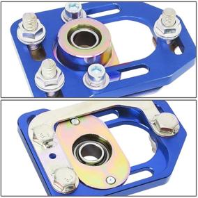 img 2 attached to Enhance Front Suspension Alignment with DNA Motoring CBK-PLT-FM79-BL Front Camber/Caster Plates Blue for 79-89 Ford Mustangs