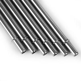 img 1 attached to 🥤 Premium Set of 6 Stainless Steel Reusable Drinking Straws – Washable, 9.5 inches, Silver
