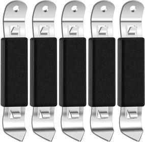 img 4 attached to 🍺 Set of 5 Magnetic Bottle Openers: Classic Stainless Steel Can Opener with Punch Feature for Beer, Wine, and Camping - Portable, Fridge-Friendly, and Perfect for Home Bar - Sleek Black Design