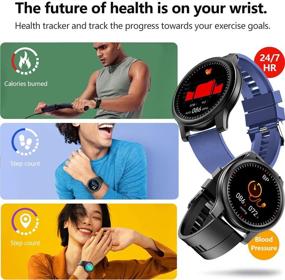 img 2 attached to 💪 MorePro Smart Watch: Advanced Blood Pressure & Heart Rate Tracker with DIY Touch Screen, Sleep Monitor, Waterproof Sports Bracelet - Pedometer, Step & Calorie Counter for iOS & Android - Ideal for Men & Women