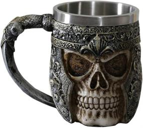 img 4 attached to Otartu 13oz Viking Skull Coffee Mug - Stainless Steel Liner - Perfect Father's Day Gift for Men