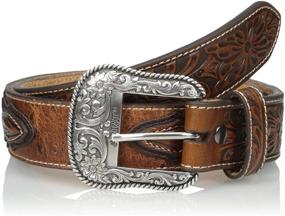 img 1 attached to Ariat Ostrich Print Circle Concho - Stylish and Trendy Accessory for Fashion Enthusiasts