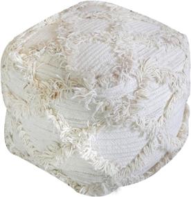 img 2 attached to 🛋️ Ivory Christopher Knight Home Jucar Fabric Pouf: Comfy and Chic Accent Piece for Your Living Space!