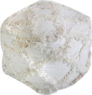 🛋️ ivory christopher knight home jucar fabric pouf: comfy and chic accent piece for your living space! logo