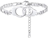 findchic handcuff bracelets stainless adjustable logo