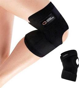 img 2 attached to ⚕️ Copper Compression Knee Brace with Extra Support: Highest Copper Content Guaranteed. Best Adjustable Brace for Men and Women. Open Patella Stabilizer Neoprene Sleeve for Sprains and Injuries