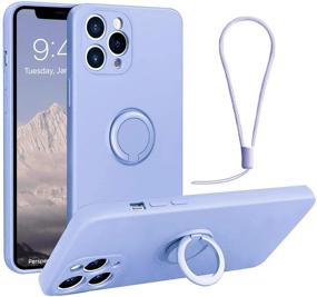 img 4 attached to 📱 360° Ring Holder Kickstand iPhone 12 Pro Max Case: Full Body Protection & Shock Absorption in Lilac Purple - Includes Hand Strap & Car Mount Support (6.7 Inches)