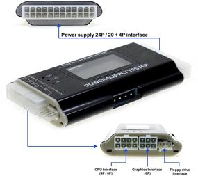 img 2 attached to 💻 Оптимальный магазин 20 + 4 контакта ЖК-тестер компьютерного блока питания - Надежный SATA IDE HDD ATX ITX BYI-Черный