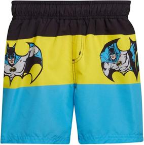img 4 attached to 🏊 Adventure by the Pool: Warner Bros. Boys Batman Swim Trunk Shorts - Batman and Justice League (Toddler/Boys)