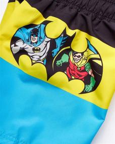 img 3 attached to 🏊 Adventure by the Pool: Warner Bros. Boys Batman Swim Trunk Shorts - Batman and Justice League (Toddler/Boys)